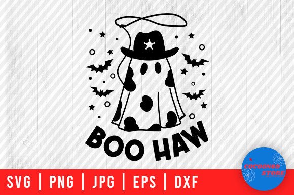 Boo Haw Cowboy Ghost, Halloween Svg Review
