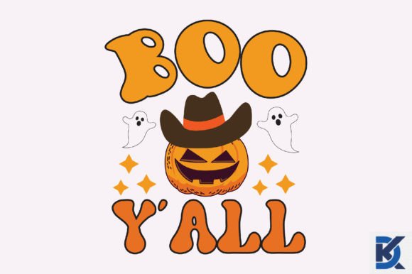 Boo Y all SVG, Halloween Western Ghost