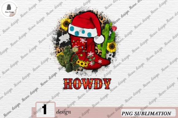 Christmas Western Cowboy Sunflower PNG Review