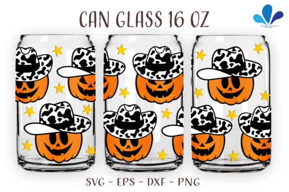 Happy Pumpkins Cowboy Can Glass Wrap SVG Review