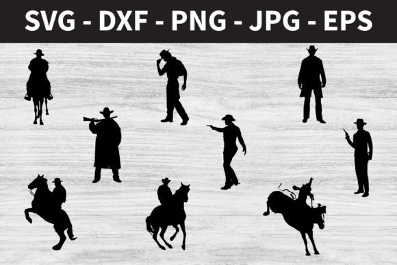 Review: Cowboy Silhouettes PNG SVG EPS for Embroidery